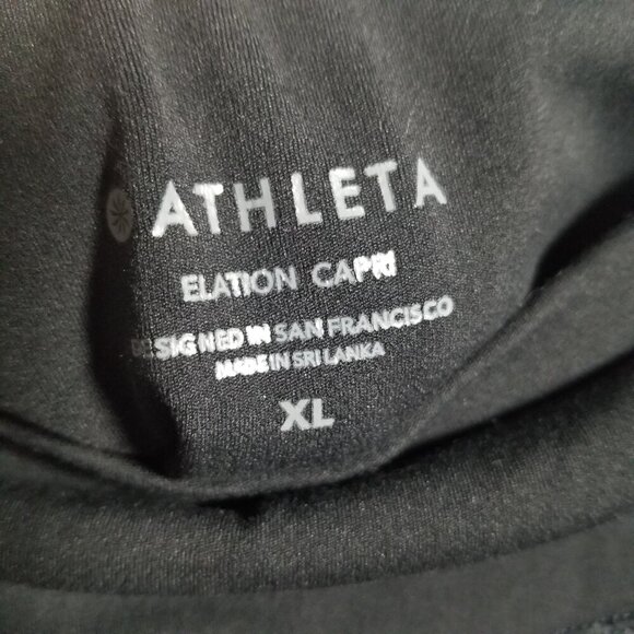 Athleta Elation Women's Black Capri SzXL - Picture 3 of 5